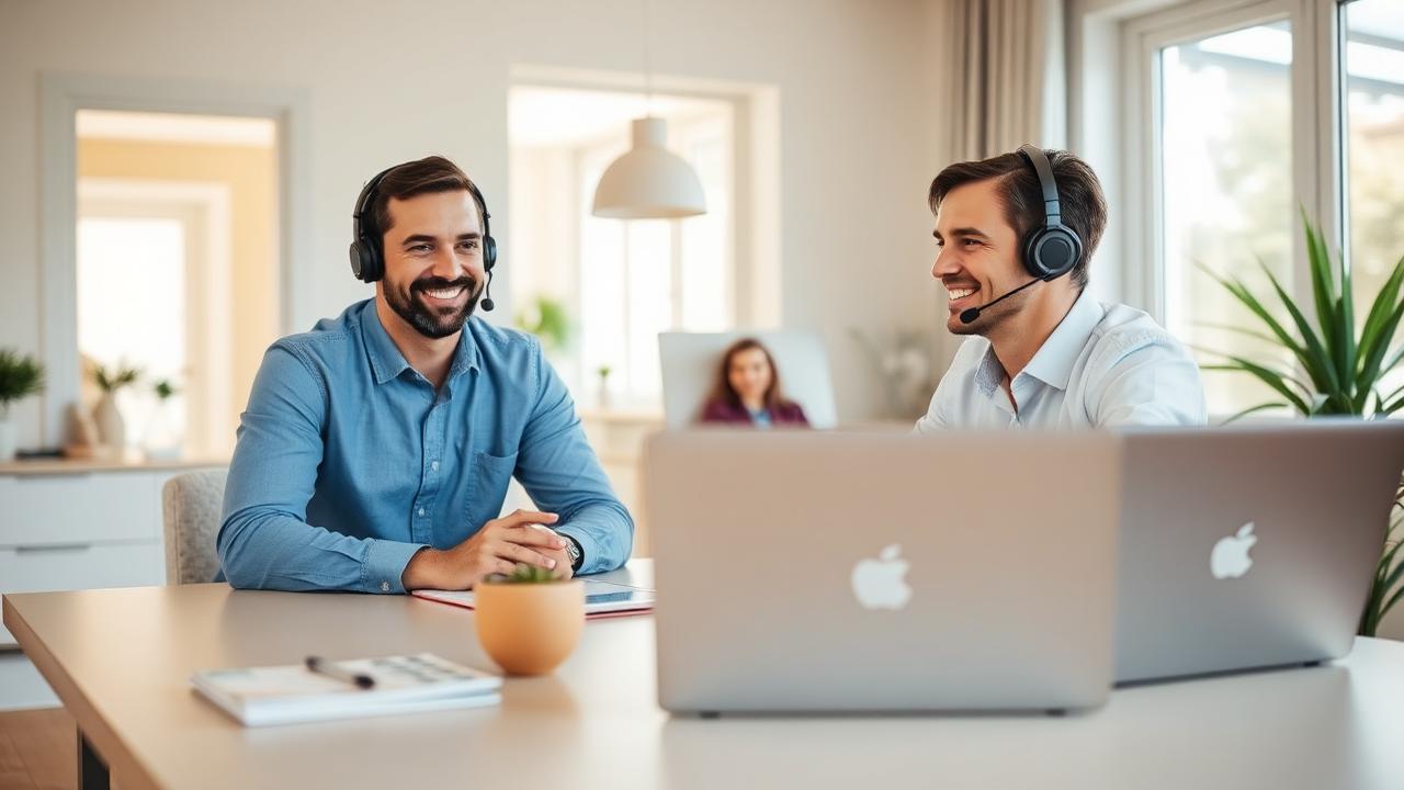 Emanate Finance brokers on a video call with a client